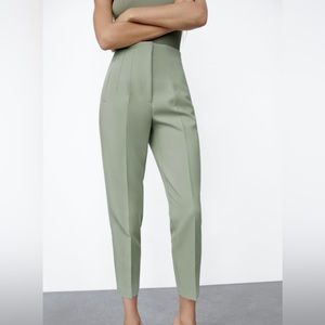 Zara - mint green high waisted pants - never worn - no tag